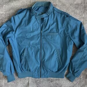 Men's Vintage 90's Quail Run Iconic Racer Blue Windbreaker Bomber Jacket Sz XL